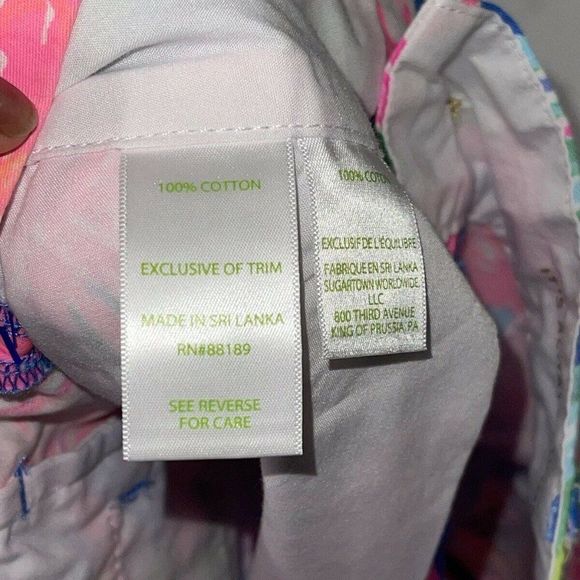 Lilly Pulitzer Callahan Short Pink Floral It's Always Summer Somewhere Size 00 - Picture 11 of 11